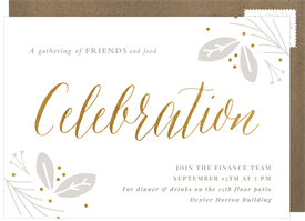 'Botanical Celebration' Business Invitation