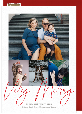 'Very Merry Grid' Christmas Greetings Card