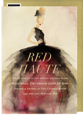'Chic Couture' Holiday Party Invitation