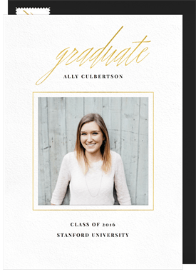 'Sophisticated Grad' Graduation Announcement