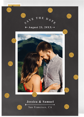 'Polka Dot Frame' Wedding Save the Date