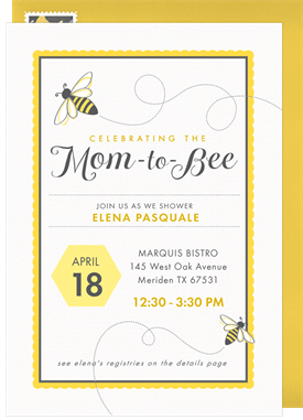 'Mom To Bee' Baby Shower Invitation