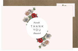 'Wildflower Blooms' Wedding Thank You Note