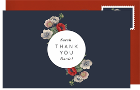 'Wildflower Blooms' Wedding Thank You Note