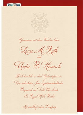 'Deconstructed Damask' Wedding Invitation