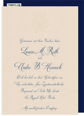 'Deconstructed Damask' Wedding Invitation