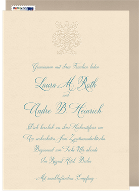 'Deconstructed Damask' Wedding Invitation