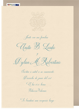 'Deconstructed Damask' Wedding Invitation