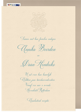 'Deconstructed Damask' Wedding Invitation