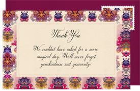 'Deconstructed Damask' Wedding Thank You Note