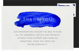 'Couleur d'époque' Business Thank You Note