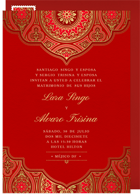 'Indian Inspired' Wedding Invitation