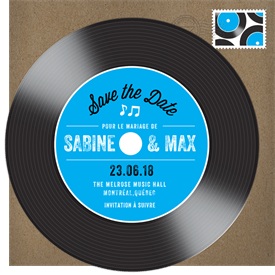 'Vintage Vinyl' Wedding Save the Date