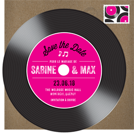 'Vintage Vinyl' Wedding Save the Date