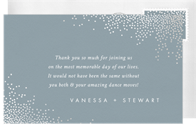 'Crystal Bling' Wedding Thank You Note