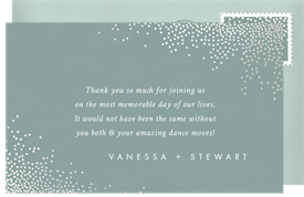 'Crystal Bling' Wedding Thank You Note