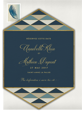 'Serene Heron' Wedding Save the Date