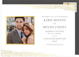 'Champagne Border' Wedding Invitation