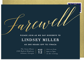 'Final Farewell' Going Away Party Invitation