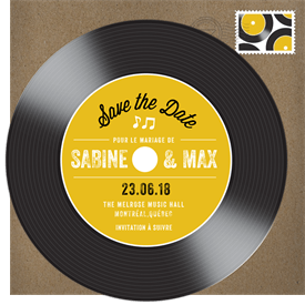 'Vintage Vinyl' Wedding Save the Date