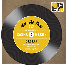 'Vintage Vinyl' Wedding Save the Date