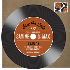 'Vintage Vinyl' Wedding Save the Date