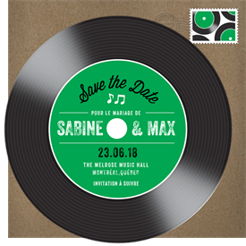 'Vintage Vinyl' Wedding Save the Date