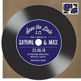 'Vintage Vinyl' Wedding Save the Date