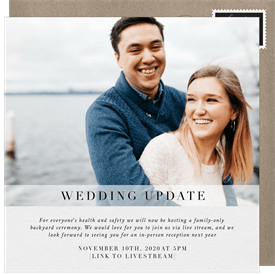 'Sheer Neutrals' Wedding Updates Invitation