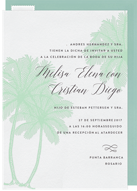 'Palm Tree Trio' Wedding Invitation