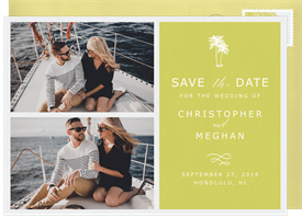 'Palm Tree Trio' Wedding Save the Date