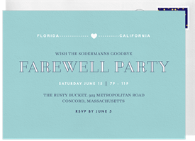 'Friendly Send Off' Going Away Party Invitation