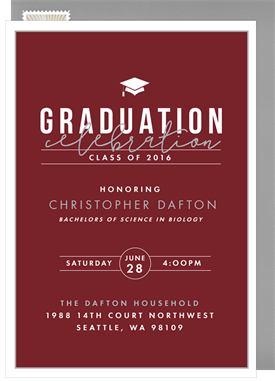 'To The Future' Graduation Invitation