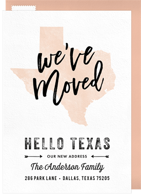 'Hello Texas' Moving Announcement