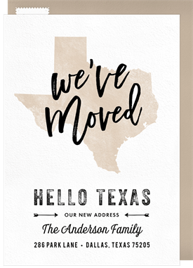 'Hello Texas' Moving Announcement