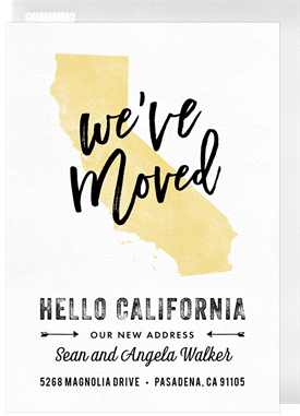 'Hello California' Moving Announcement