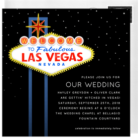 'Fabulous Las Vegas' Wedding Invitation