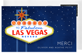 'Fabulous Las Vegas' Wedding Thank You Note