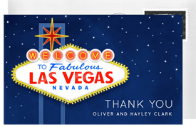 'Fabulous Las Vegas' Wedding Thank You Note