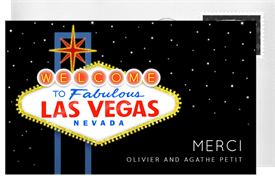 'Fabulous Las Vegas' Wedding Thank You Note