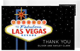 'Fabulous Las Vegas' Wedding Thank You Note