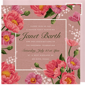 'Country Chic' Entertaining Invitation