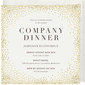 'Pinpoint Milestone' Dinner Invitation