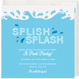 'Fun Splish Splash' Entertaining Invitation