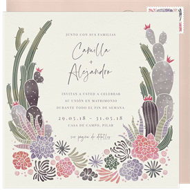 'Desert Flora' Wedding Invitation