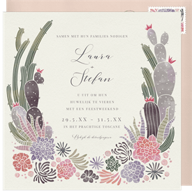 'Desert Flora' Wedding Invitation