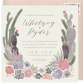 'Desert Flora' Wedding Invitation