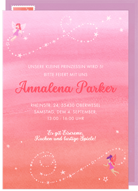 'Dancing Fairies' Kids Birthday Invitation