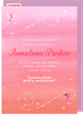 'Dancing Fairies' Kids Birthday Invitation