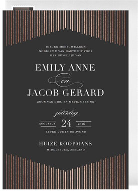 'Deco Curtain' Wedding Invitation